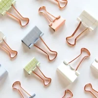 Colorful paperclips from the stationary store in Kerala – office and school essentials